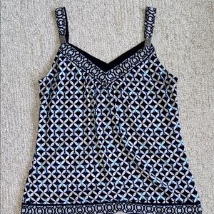 White House Black Market Camisole Black, Navy, Turquoise & White